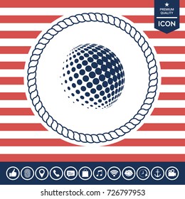 Earth logo - halftone sphere.