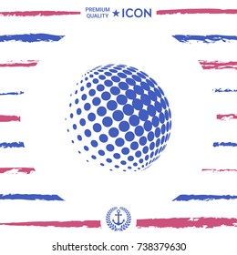 Earth logo - halftone sphere.