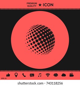 Earth logo - halftone sphere.
