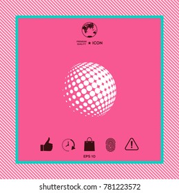 Earth logo - halftone sphere