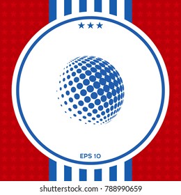 Earth logo - halftone sphere