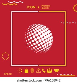 Earth logo - halftone sphere