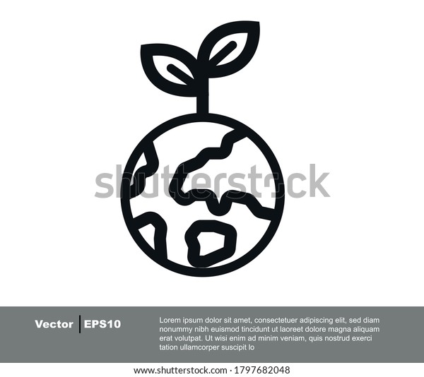 Earth logo and icon design template. World eco\
concept. World Environment\
Day.