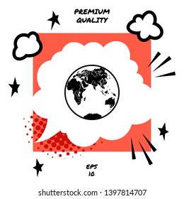 Earth logo icon. Element for your design