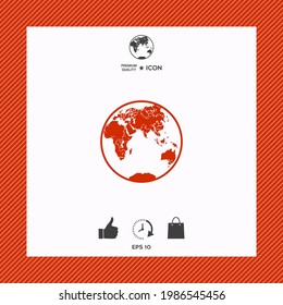 Icono del logotipo de la Tierra. Elemento para su diseño