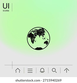 Icono del logotipo de la Tierra. Elemento para su diseño