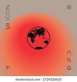 Earth-Logo-Symbol. Element für Ihr Design