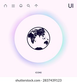 Earth logo icon. Element for your design