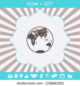 Earth logo icon. Graphic elements for your design