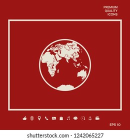 Earth logo icon. Graphic elements for your design