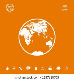 Earth logo icon. Graphic elements for your design