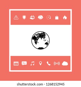 Earth logo icon. Graphic elements for your design