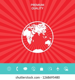 Earth logo icon. Graphic elements for your design