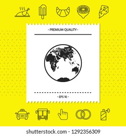 Earth logo icon. Graphic elements for your design