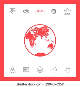 Earth logo icon. Graphic elements for your design