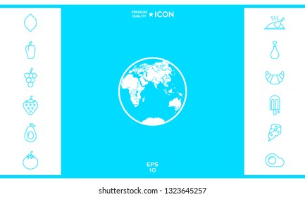 Earth logo icon. Graphic elements for your design