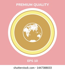 Earth logo icon. Graphic elements for your design