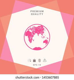 Earth logo icon. Graphic elements for your design