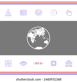 Earth logo icon. Graphic elements for your design