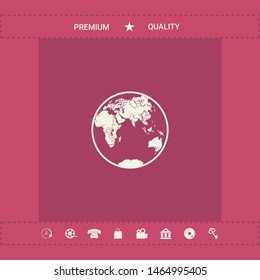 Earth logo icon. Graphic elements for your design