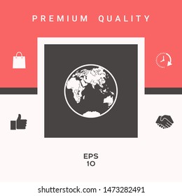 Earth logo icon. Graphic elements for your design