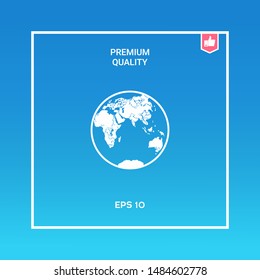 Earth logo icon. Graphic elements for your design