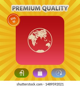 Earth logo icon. Graphic elements for your design
