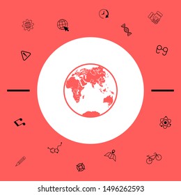 Earth logo icon. Graphic elements for your design