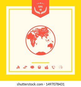 Earth logo icon. Graphic elements for your design