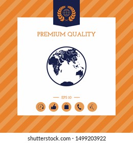 Earth logo icon. Graphic elements for your design