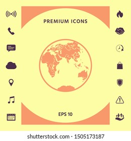 Earth logo icon. Graphic elements for your design