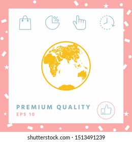 Earth logo icon. Graphic elements for your design