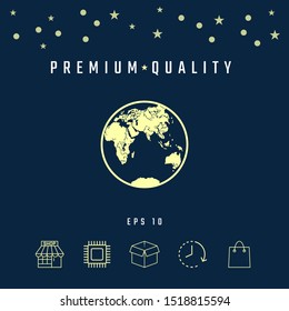 Earth logo icon. Graphic elements for your design