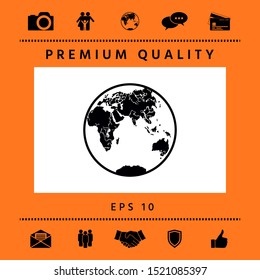 Earth logo icon. Graphic elements for your design
