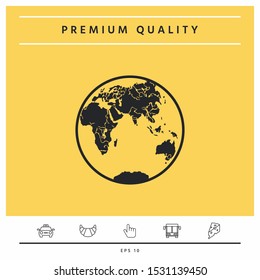 Earth logo icon. Graphic elements for your design
