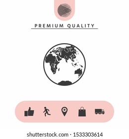 Earth logo icon. Graphic elements for your design