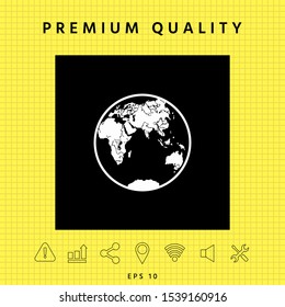 Earth logo icon. Graphic elements for your design