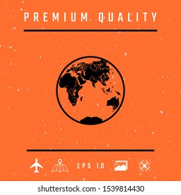 Earth logo icon. Graphic elements for your design