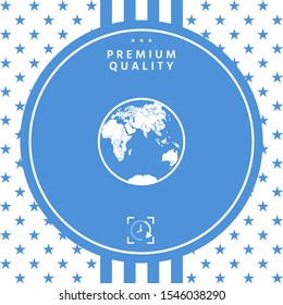 Earth logo icon. Graphic elements for your design