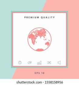 Earth logo icon. Graphic elements for your design