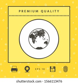 Earth logo icon. Graphic elements for your design