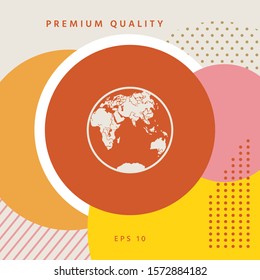 Earth logo icon. Graphic elements for your design