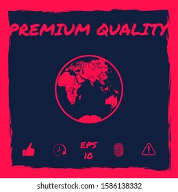 Earth logo icon. Graphic elements for your design