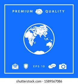 Earth logo icon. Graphic elements for your design