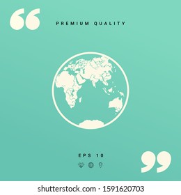Earth logo icon. Graphic elements for your design