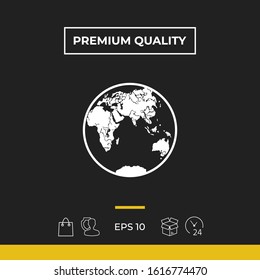 Earth logo icon. Graphic elements for your design