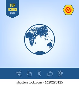 Earth logo icon. Graphic elements for your design