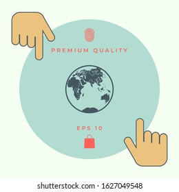 Earth logo icon. Graphic elements for your design