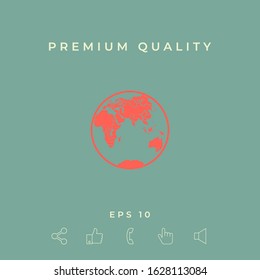 Earth logo icon. Graphic elements for your design