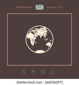 Earth logo icon. Graphic elements for your design